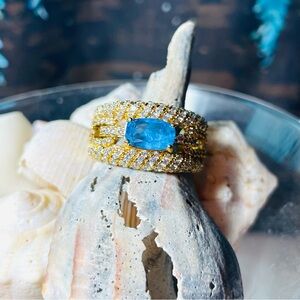 BP Resort Wear Collection Blue Lace Agate Ring sz 11
